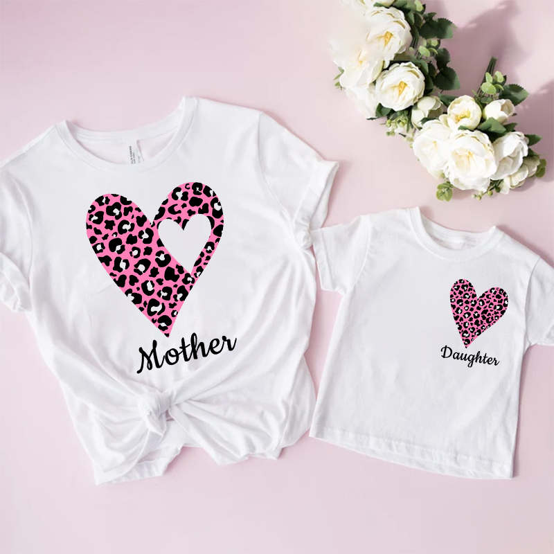 Plant Parent T Shirt - Familie bijpassende outfits luipaard hart print