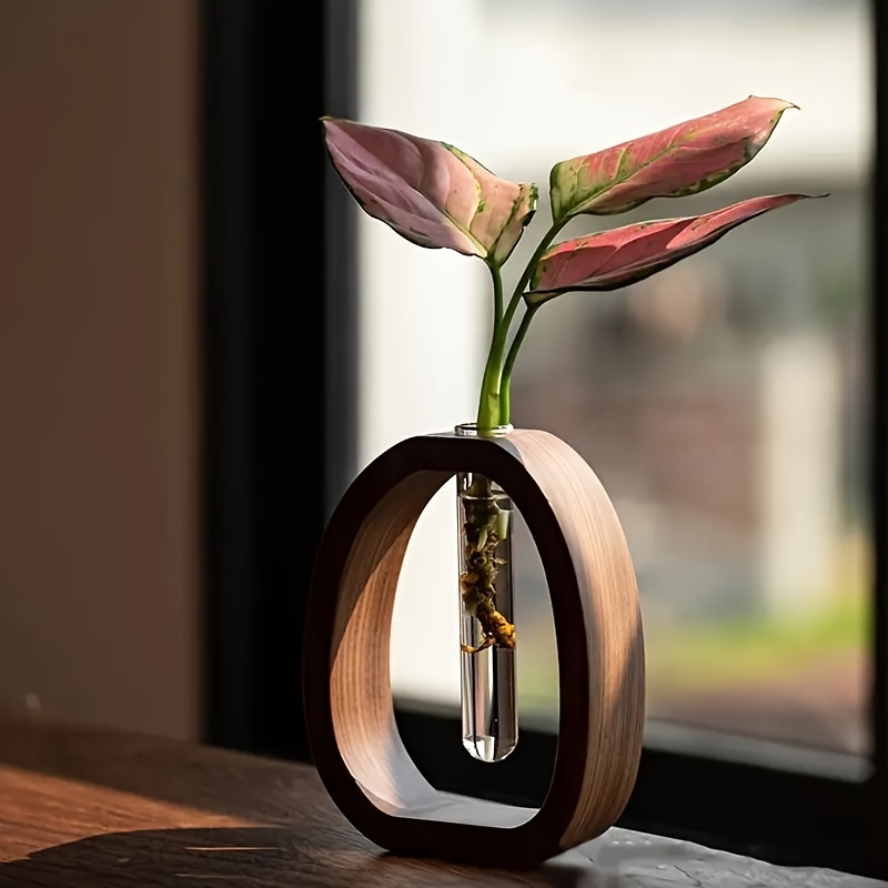 Snake Plant Ceramic - 1 st Walnoot Massief Houten Bloem