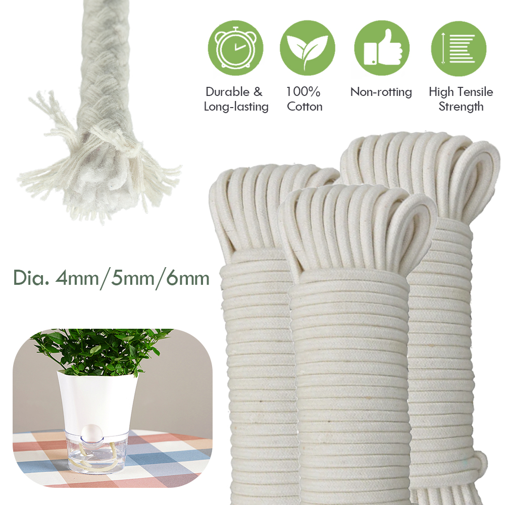 Plant Parent Kit - 4/5/6Mm Zelfwaterende Katoenen Lont Koord Potplant